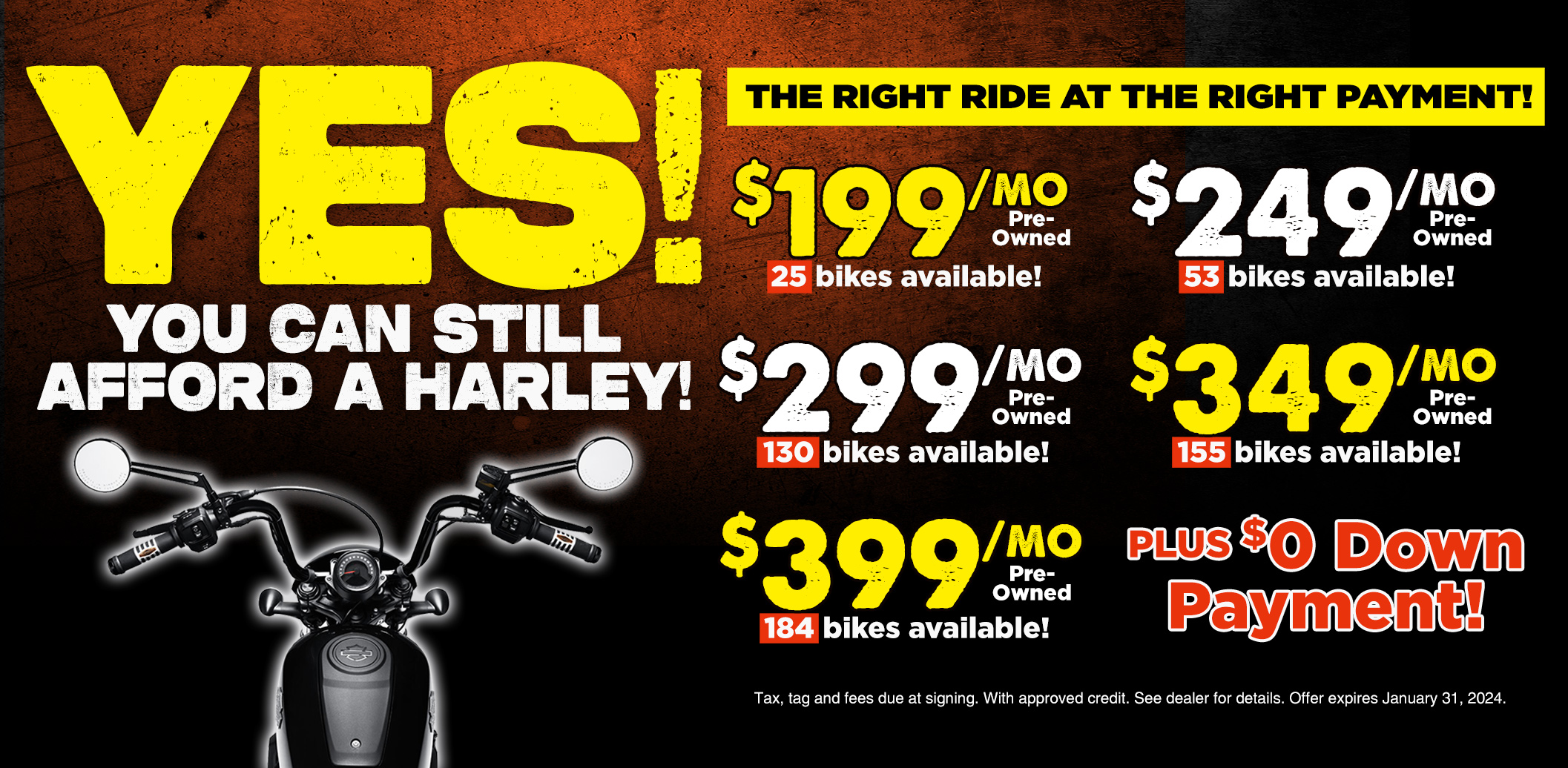 Harley deals used bikes